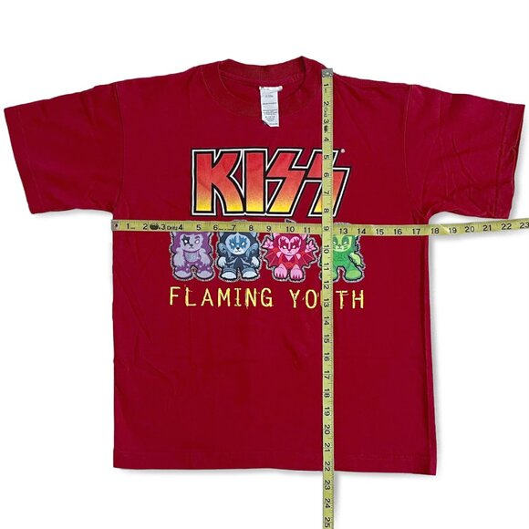 Vintage KISS “Flaming Youth” Manga Plushies Youth T-Shirt - Picture 6 of 8